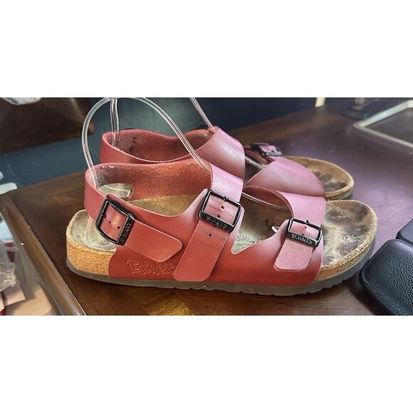 Birki’s by Birkenstock Red 3 Strap Sandals Size 40 Womens 9 Mens 7 - Picture 4 of 10